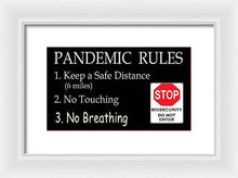 Load image into Gallery viewer, Pandemic Rules 4 - Framed Print
