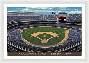 Qualcomm Stadium 1999 - Framed Print