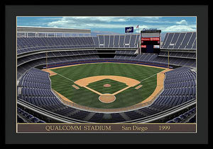 Qualcomm Stadium 1999 - Framed Print