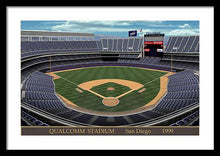 Load image into Gallery viewer, Qualcomm Stadium 1999 - Framed Print
