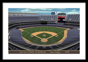 Qualcomm Stadium 1999 - Framed Print