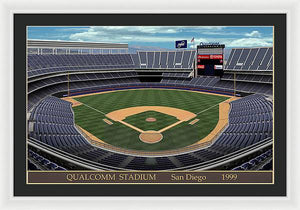 Qualcomm Stadium 1999 - Framed Print