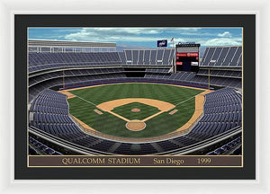 Qualcomm Stadium 1999 - Framed Print