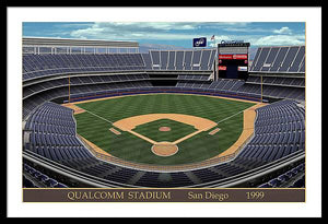 Qualcomm Stadium 1999 - Framed Print