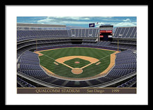 Load image into Gallery viewer, Qualcomm Stadium 1999 - Framed Print
