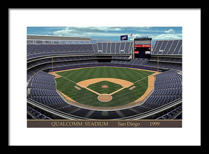 Qualcomm Stadium 1999 - Framed Print