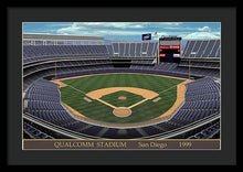 Load image into Gallery viewer, Qualcomm Stadium 1999 - Framed Print
