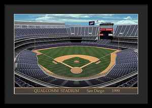 Qualcomm Stadium 1999 - Framed Print