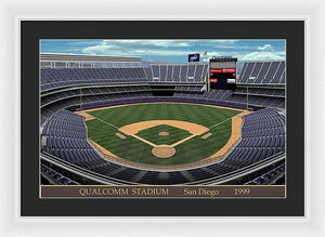 Qualcomm Stadium 1999 - Framed Print