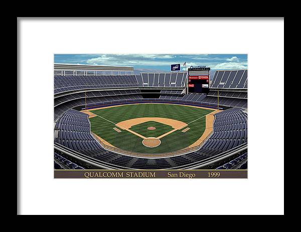 Qualcomm Stadium 1999 - Framed Print