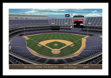 Load image into Gallery viewer, Qualcomm Stadium 1999 - Framed Print
