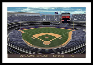 Qualcomm Stadium 1999 - Framed Print