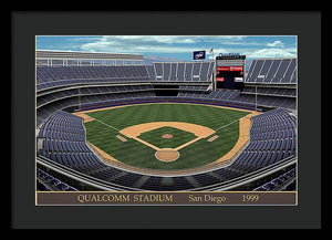 Qualcomm Stadium 1999 - Framed Print