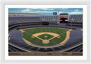 Qualcomm Stadium 1999 - Framed Print