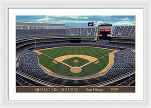 Qualcomm Stadium 1999 - Framed Print