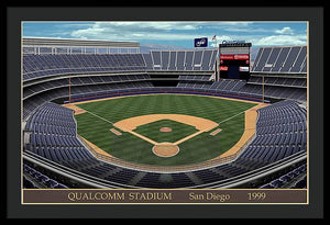 Qualcomm Stadium 1999 - Framed Print