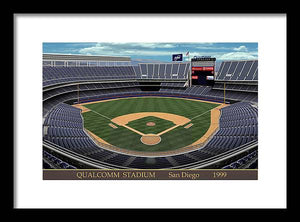 Qualcomm Stadium 1999 - Framed Print