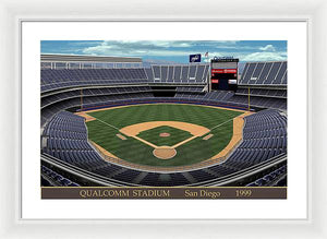 Qualcomm Stadium 1999 - Framed Print