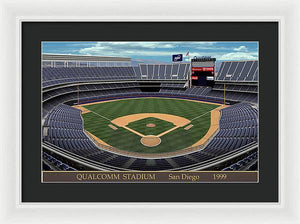 Qualcomm Stadium 1999 - Framed Print