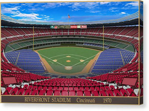 Riverfront Stadium 1970 - Canvas Print