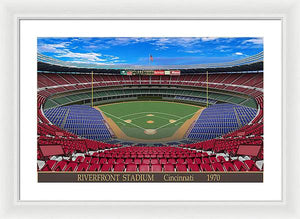 Riverfront Stadium 1970 - Framed Print