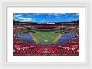 Riverfront Stadium 1970 - Framed Print