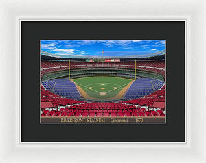 Riverfront Stadium 1970 - Framed Print