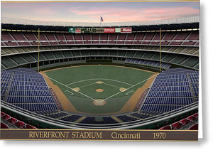 Riverfront Stadium 1970 - Greeting Card