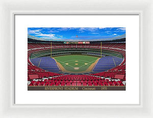 Riverfront Stadium 1970 - Framed Print