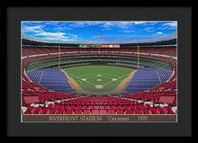 Load image into Gallery viewer, Riverfront Stadium 1970 - Framed Print
