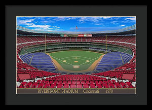 Riverfront Stadium 1970 - Framed Print