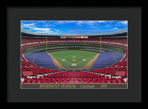 Riverfront Stadium 1970 - Framed Print