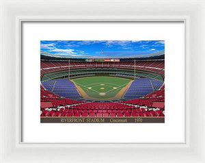 Riverfront Stadium 1970 - Framed Print