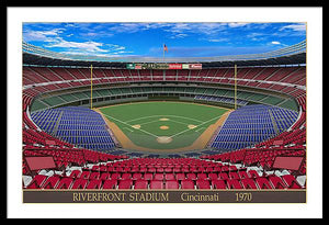 Riverfront Stadium 1970 - Framed Print