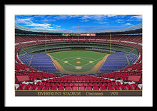 Load image into Gallery viewer, Riverfront Stadium 1970 - Framed Print
