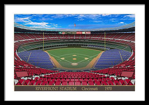 Riverfront Stadium 1970 - Framed Print