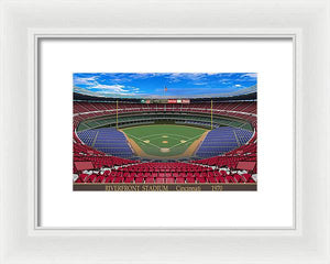 Riverfront Stadium 1970 - Framed Print