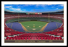 Load image into Gallery viewer, Riverfront Stadium 1970 - Framed Print
