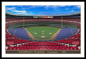 Riverfront Stadium 1970 - Framed Print