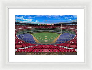 Riverfront Stadium 1970 - Framed Print