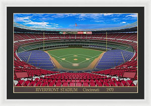 Riverfront Stadium 1970 - Framed Print