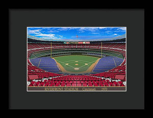 Riverfront Stadium 1970 - Framed Print