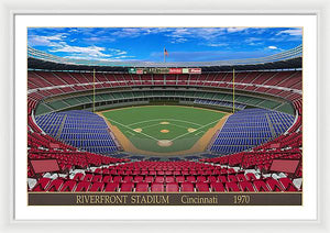 Riverfront Stadium 1970 - Framed Print