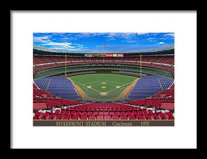 Riverfront Stadium 1970 - Framed Print