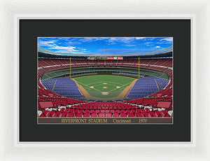 Riverfront Stadium 1970 - Framed Print