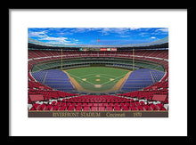 Load image into Gallery viewer, Riverfront Stadium 1970 - Framed Print
