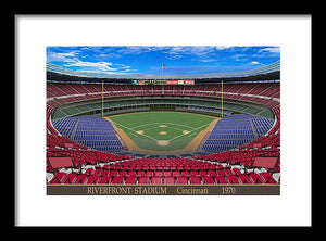 Riverfront Stadium 1970 - Framed Print