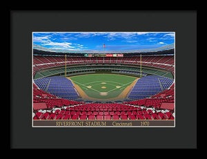 Riverfront Stadium 1970 - Framed Print