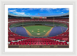 Riverfront Stadium 1970 - Framed Print