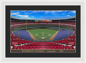 Riverfront Stadium 1970 - Framed Print